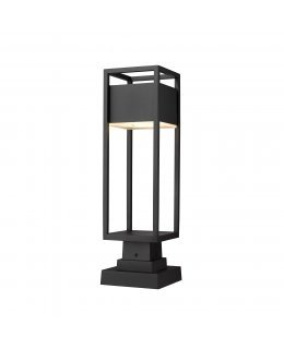 Z-Lite 585PHMS-SQPM-BK-LED Barwick Outdoor Pier Mount Light